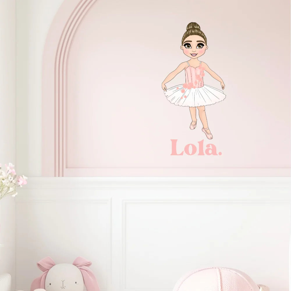 Personalised Tutu Dolly Wall Decal