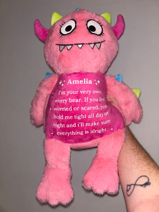 Personalised Monster Worry Bear