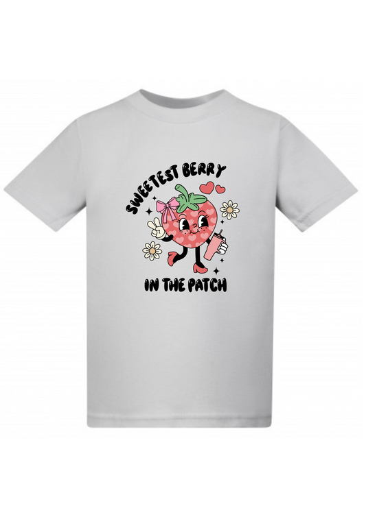 Kids Sweetest Berry In The Patch T-Shirt in Frozen Grey