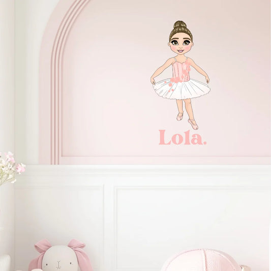 Personalised Tutu Dolly Wall Decal