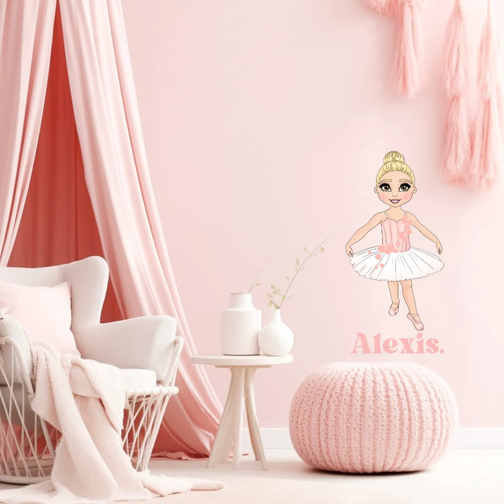 Personalised Tutu Dolly Wall Decal